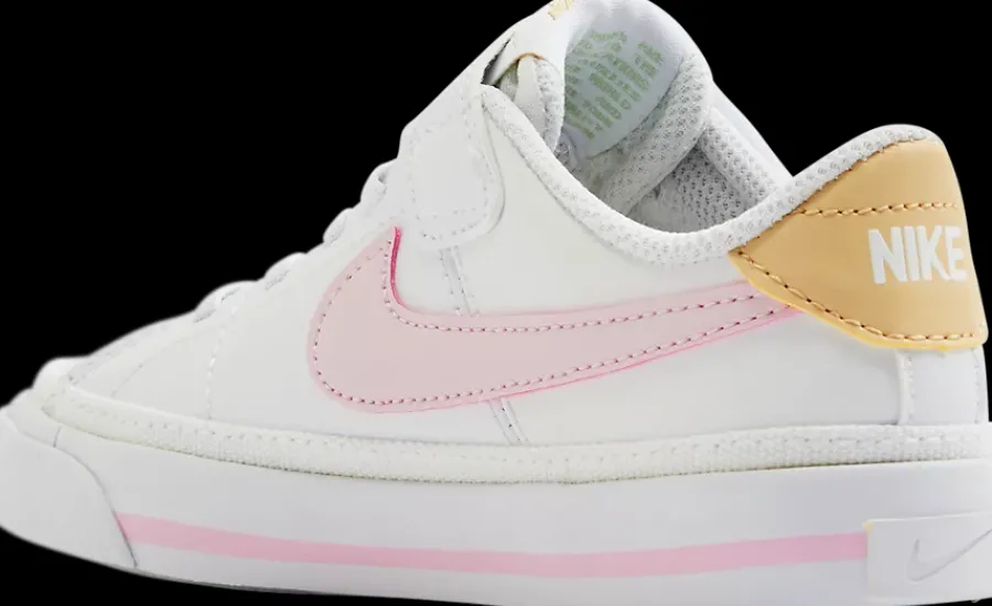 Online biało-różowe sneakersy dziewczęce Court Legacy Dzieci Sportowe