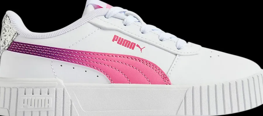 Discount biało-różowe sneakersy dziewczęce Carina 2.0 Star Glow Dzieci Sportowe