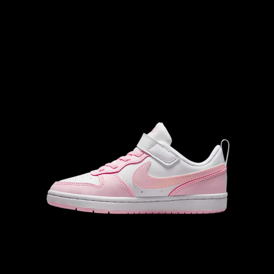 Sale biało-różowe sneakersy dziewczęce Court Borough Low Dzieci Sportowe