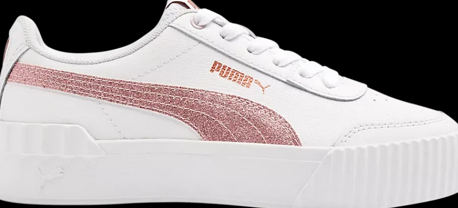Discount biało-różowe sneakersy dziewczęce Carina Lift Damskie Sportowe|Sportowe