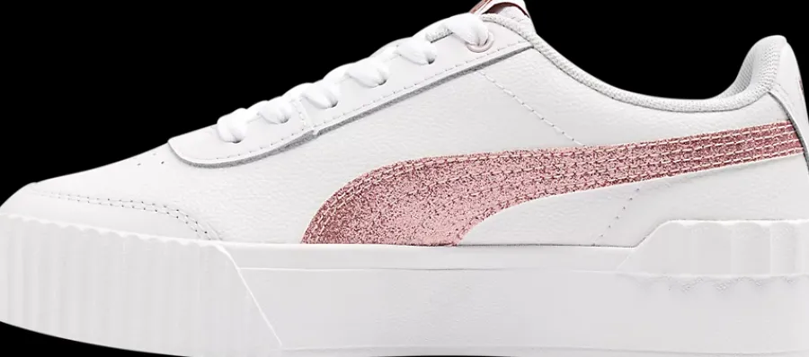 Discount biało-różowe sneakersy dziewczęce Carina Lift Damskie Sportowe|Sportowe