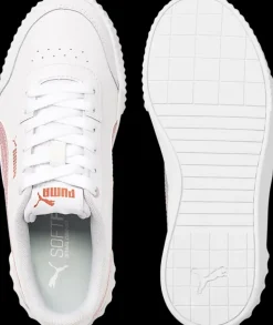 Discount biało-różowe sneakersy dziewczęce Carina Lift Damskie Sportowe|Sportowe