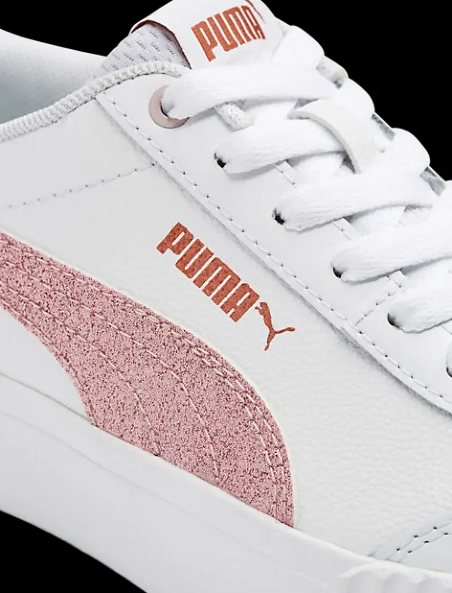 Discount biało-różowe sneakersy dziewczęce Carina Lift Damskie Sportowe|Sportowe
