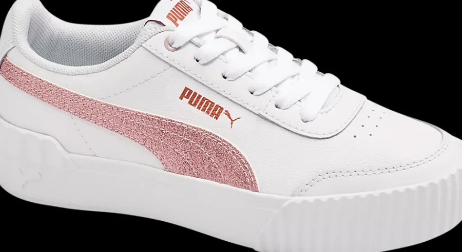 Discount biało-różowe sneakersy dziewczęce Carina Lift Damskie Sportowe|Sportowe