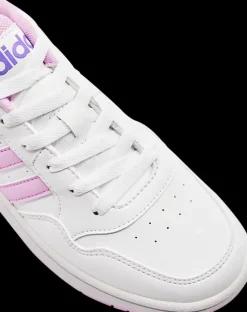 Outlet biało-różowe sneakersy dziewczęce HOOPS 3.0 Dzieci Sportowe