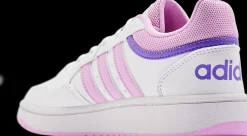 Outlet biało-różowe sneakersy dziewczęce HOOPS 3.0 Dzieci Sportowe