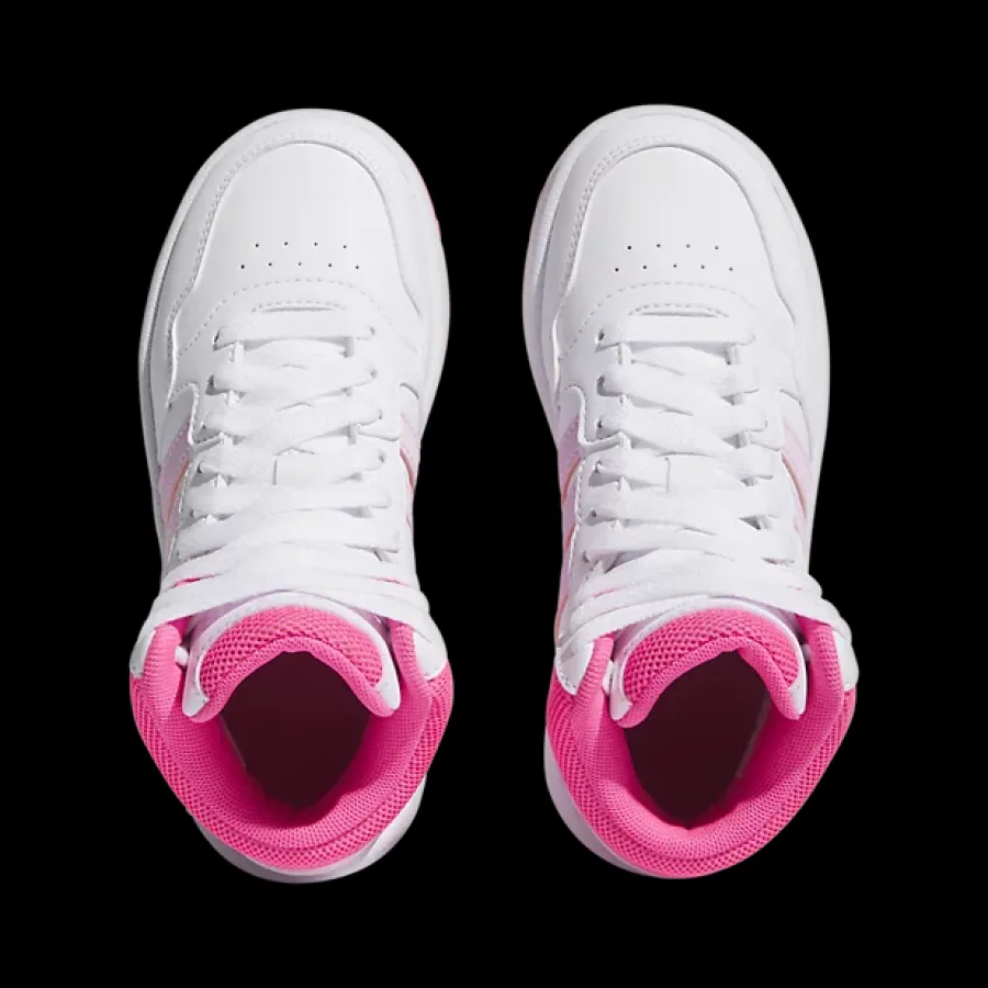 biało-różowe sneakersy młodzieżowe Hoops Mid 3.0 Dzieci Sportowe