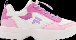 Clearance biało-różowo-fieltowo sneakersy dziewczęce Dzieci Sportowe|Markowe