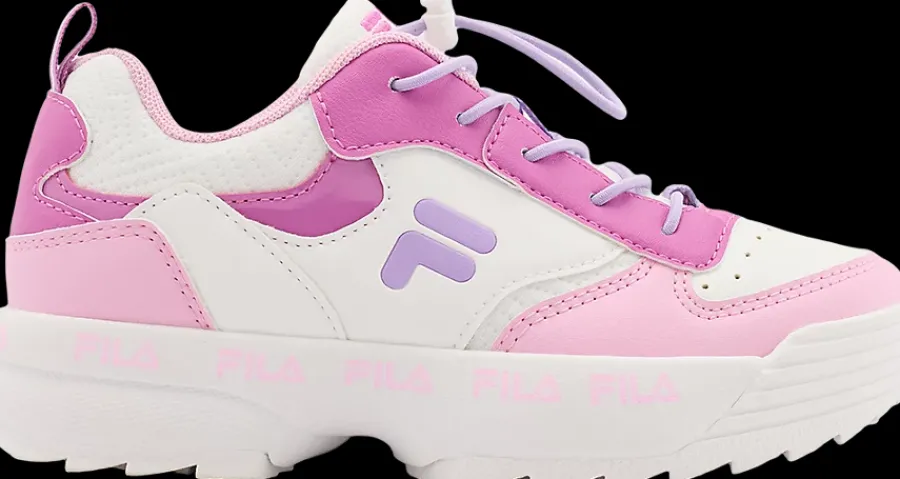 Clearance biało-różowo-fieltowo sneakersy dziewczęce Dzieci Sportowe|Markowe