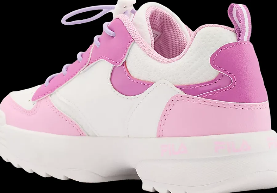 Clearance biało-różowo-fieltowo sneakersy dziewczęce Dzieci Sportowe|Markowe