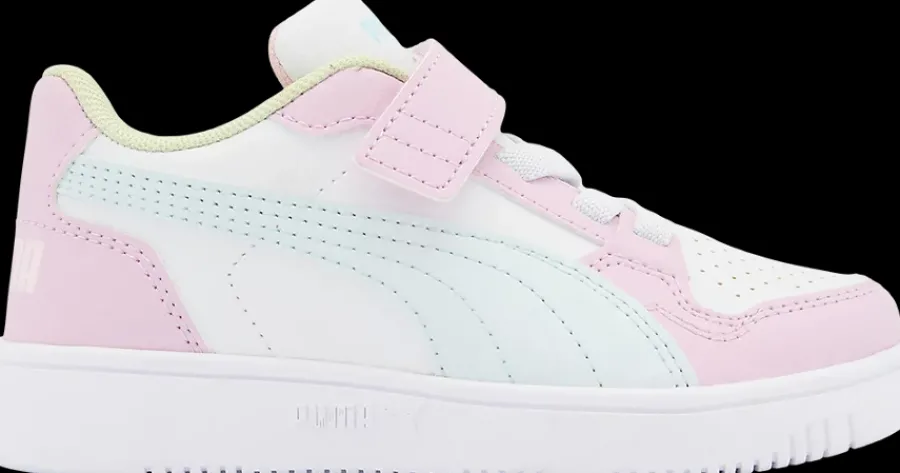 Clearance biało-różowo-niebieskie sneakersy dziewczęce Reb-L Dzieci Sportowe|Do Szkoły