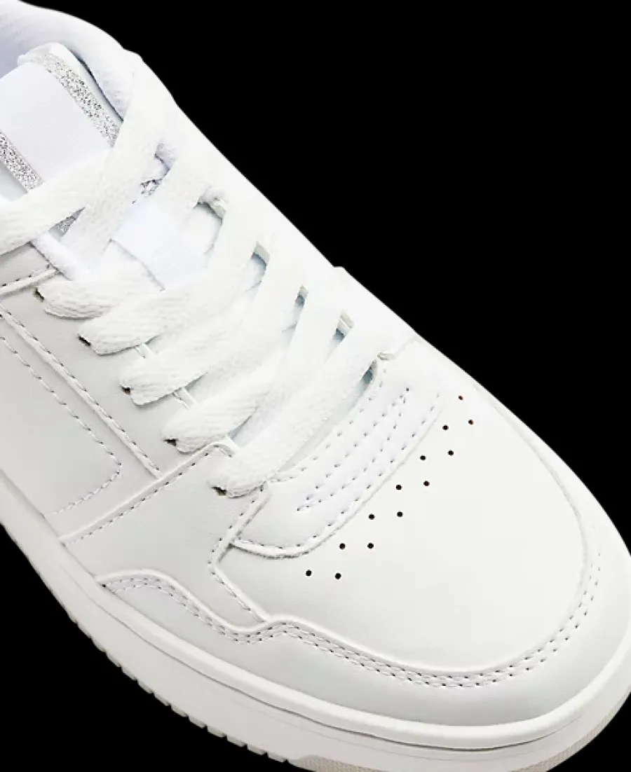 Outlet biało-srebrne sneakersy damskie Damskie Sportowe