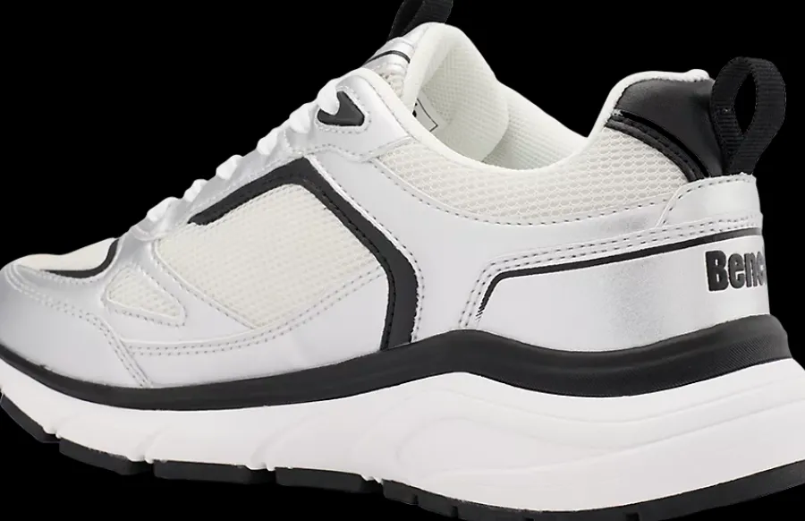 Sale biało-srebrne sneakersy damskie Damskie Sportowe