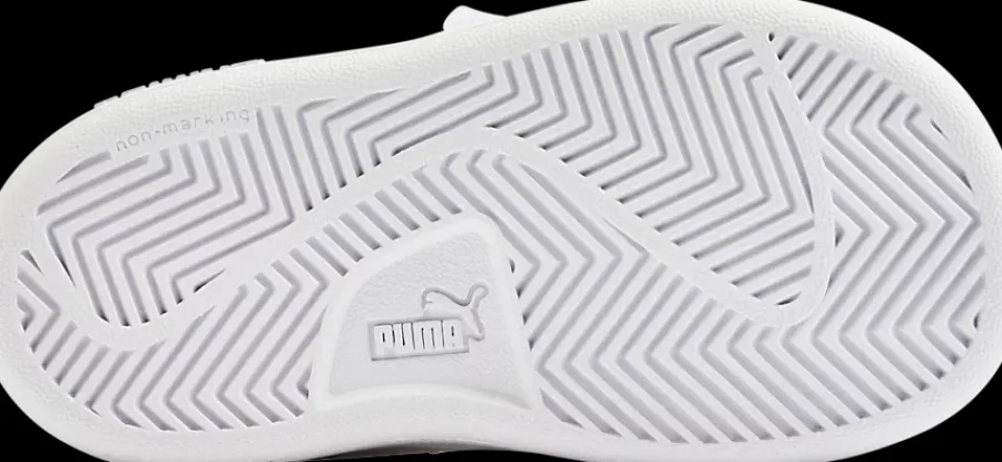 Outlet biało-srebrne sneakersy dziewczęce Smash 3.0 Markowe