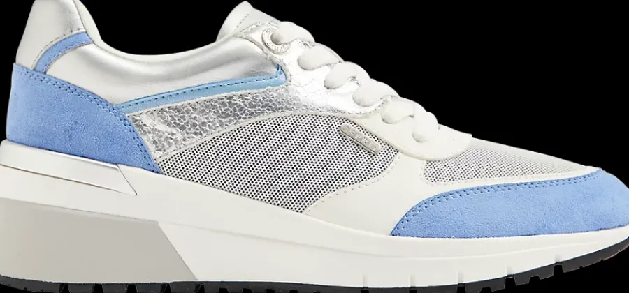biało-srebrno-niebieskie sneakersy damskie Damskie Sportowe