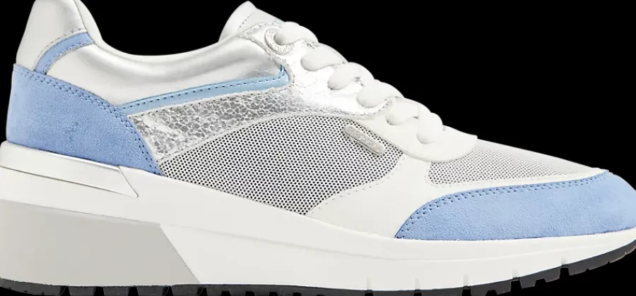 biało-srebrno-niebieskie sneakersy damskie Damskie Sportowe