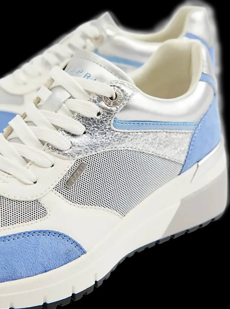 biało-srebrno-niebieskie sneakersy damskie Damskie Sportowe