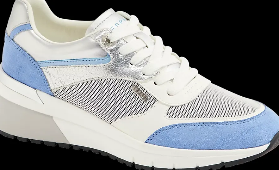 biało-srebrno-niebieskie sneakersy damskie Damskie Sportowe