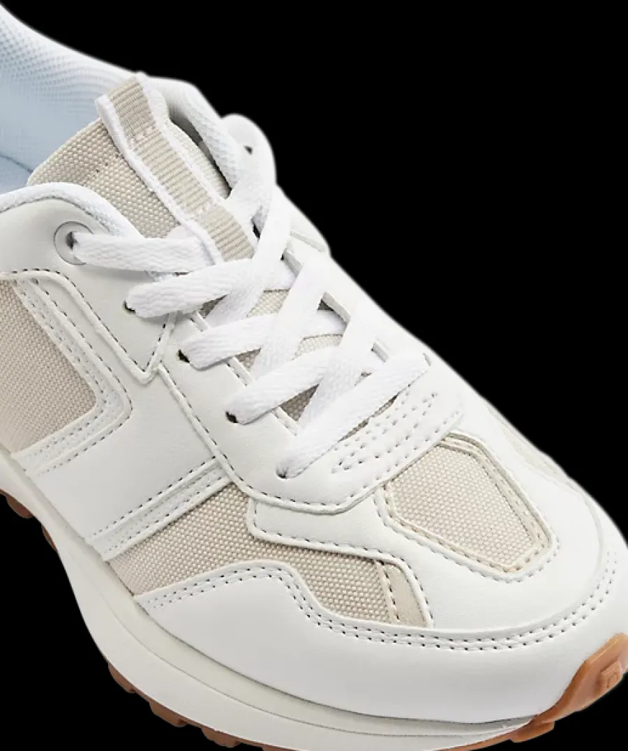 Hot biało-szare sneakersy dziewczęce Dzieci Sportowe