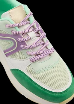 Outlet biało-zielone sneakersy damskie Damskie Sportowe