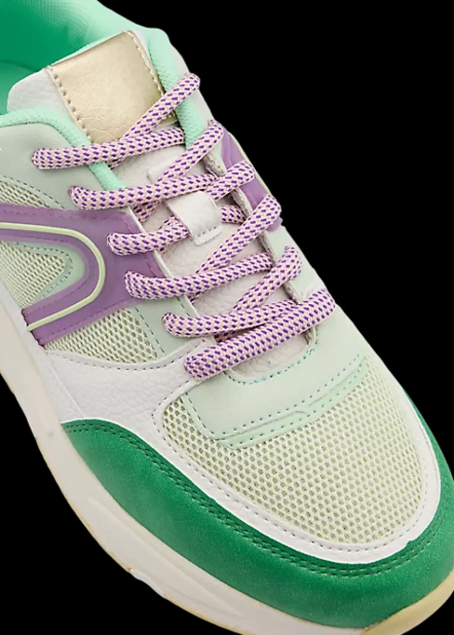 Outlet biało-zielone sneakersy damskie Damskie Sportowe