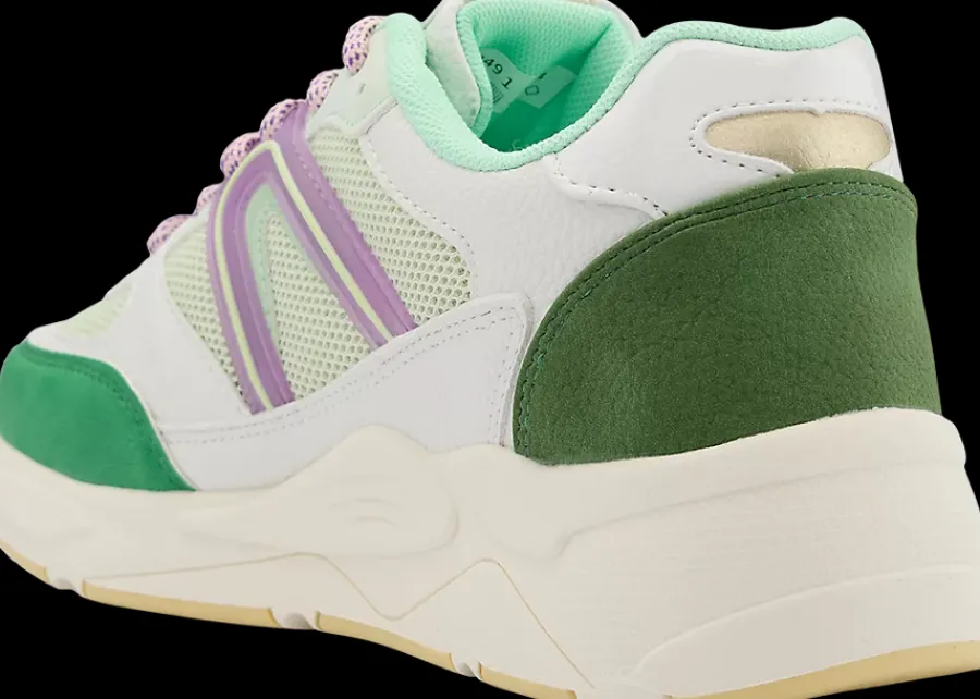 Outlet biało-zielone sneakersy damskie Damskie Sportowe