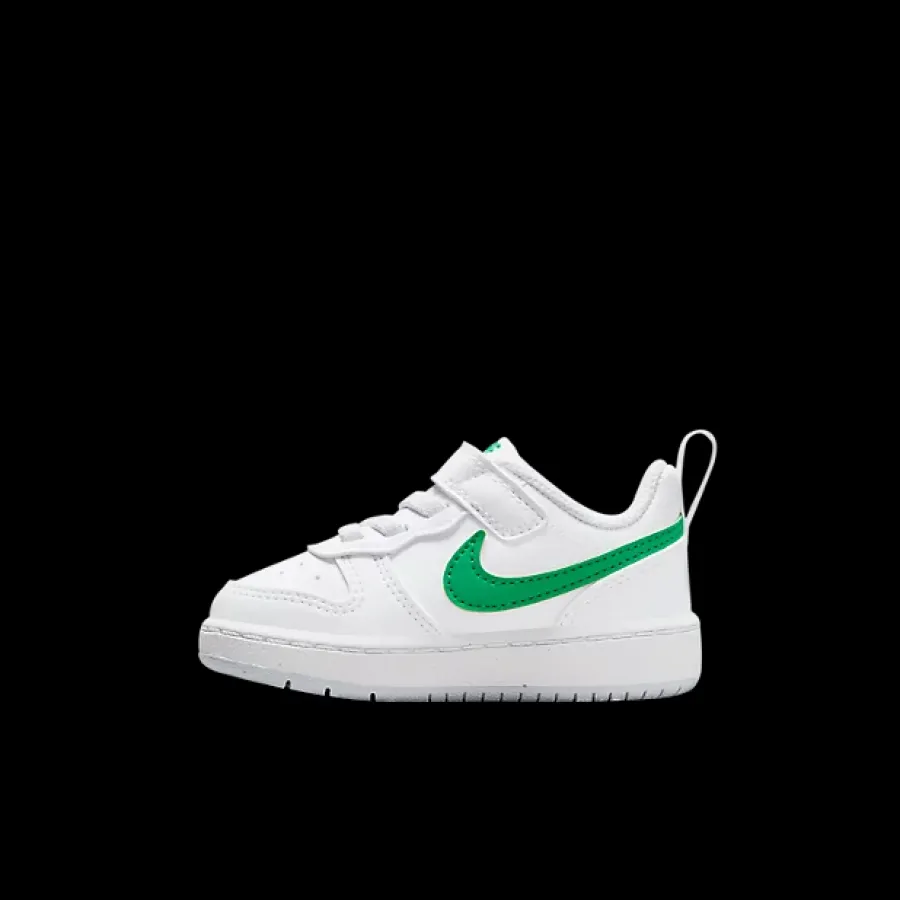 Clearance biało-zielone sneakersy dziecięce Court Borough Low Recraft Dzieci Sportowe