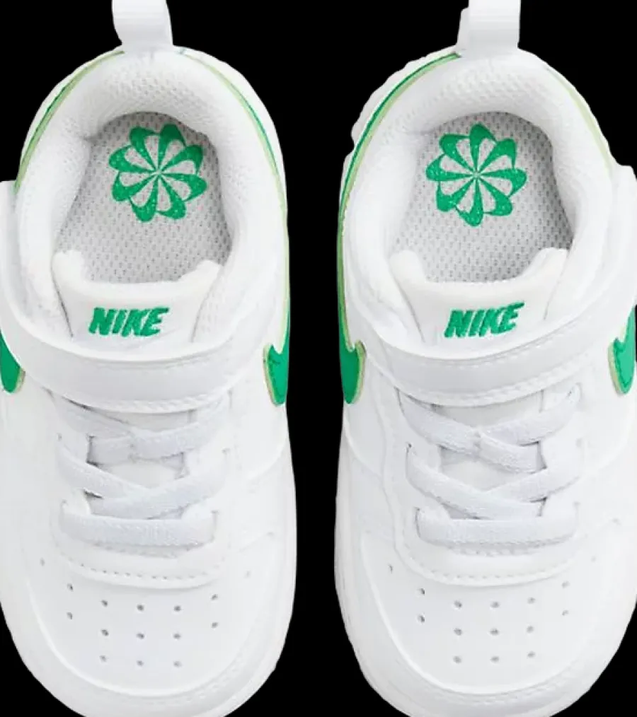 Clearance biało-zielone sneakersy dziecięce Court Borough Low Recraft Dzieci Sportowe