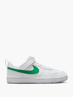 Online biało-zielone sneakersy dziecięce Court Borough Low Dzieci Sportowe