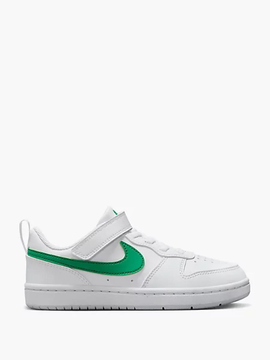 Online biało-zielone sneakersy dziecięce Court Borough Low Dzieci Sportowe