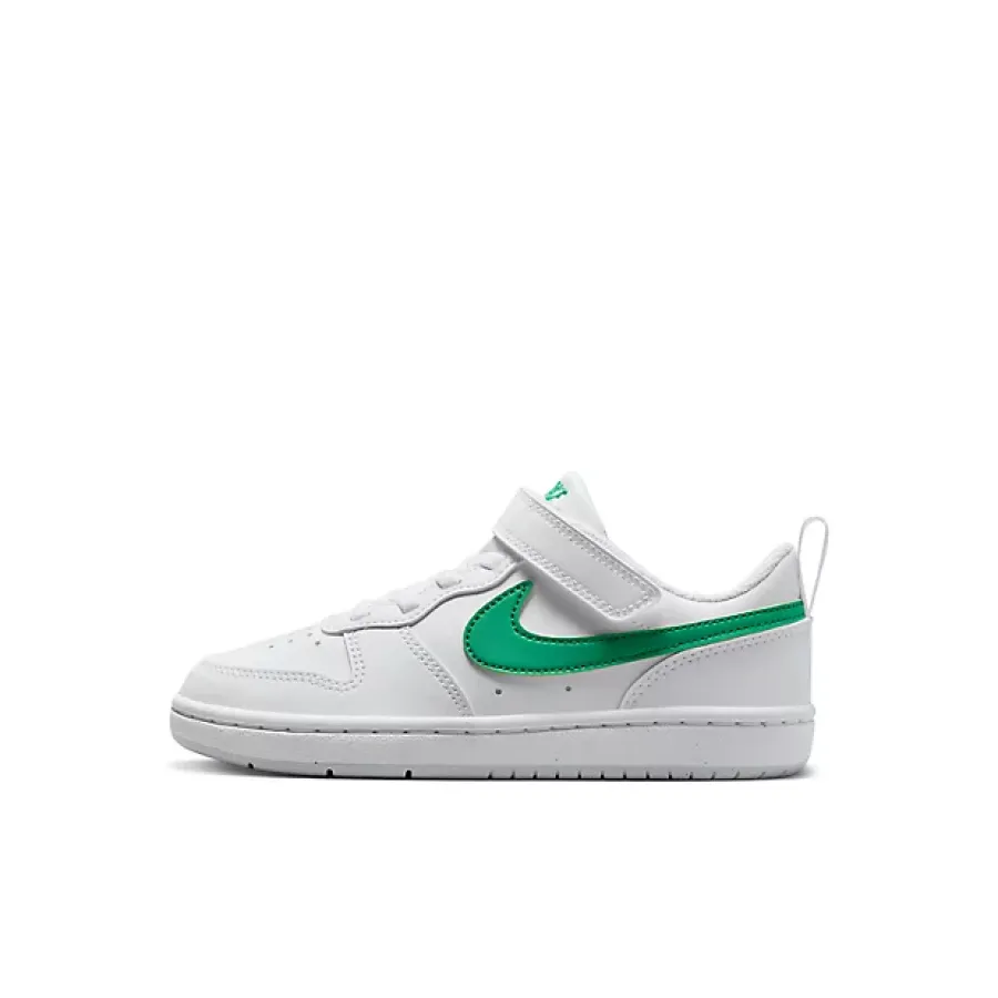 Online biało-zielone sneakersy dziecięce Court Borough Low Dzieci Sportowe
