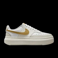 Clearance biało-złote sneakersy damskie Court Vision Alta Damskie Sportowe|Casual