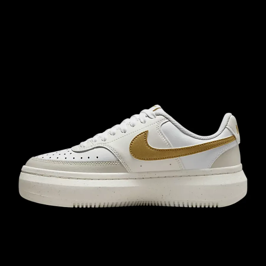Clearance biało-złote sneakersy damskie Court Vision Alta Damskie Sportowe|Casual