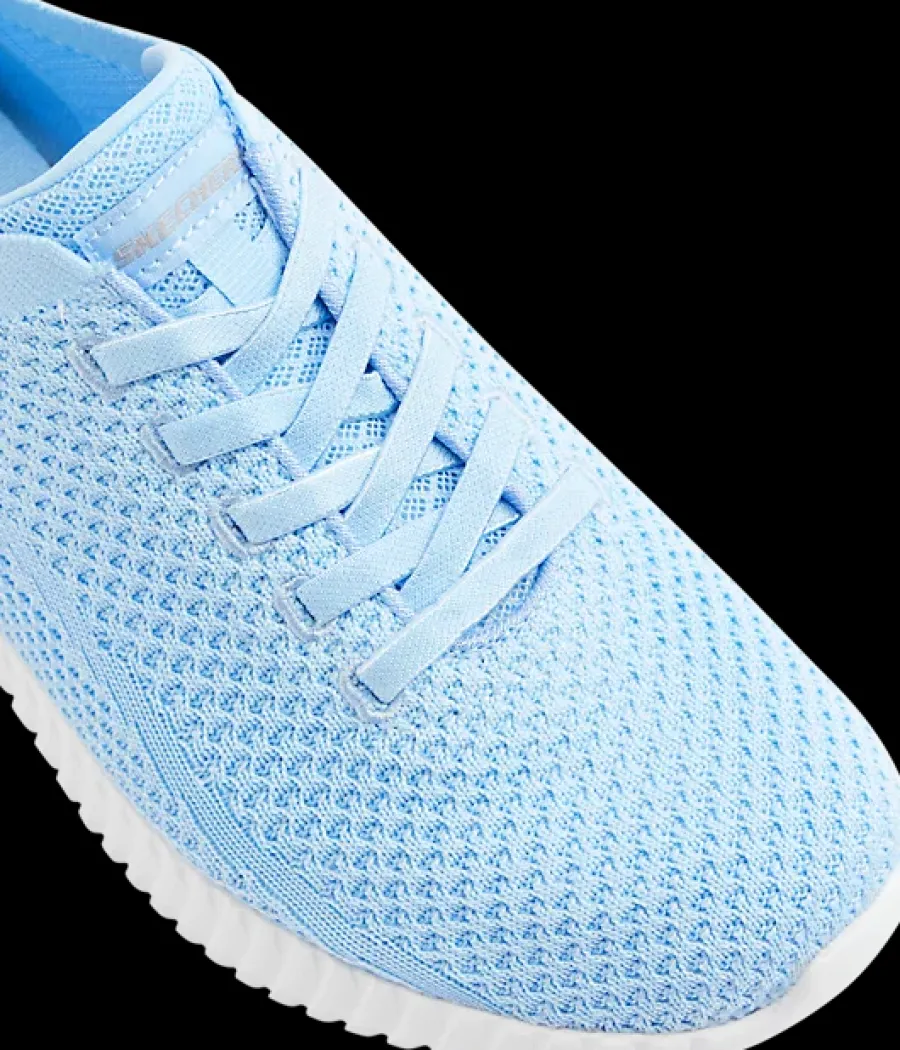 Outlet błękitne sneakersy damskie z wkładką memory Damskie Sportowe|Markowe