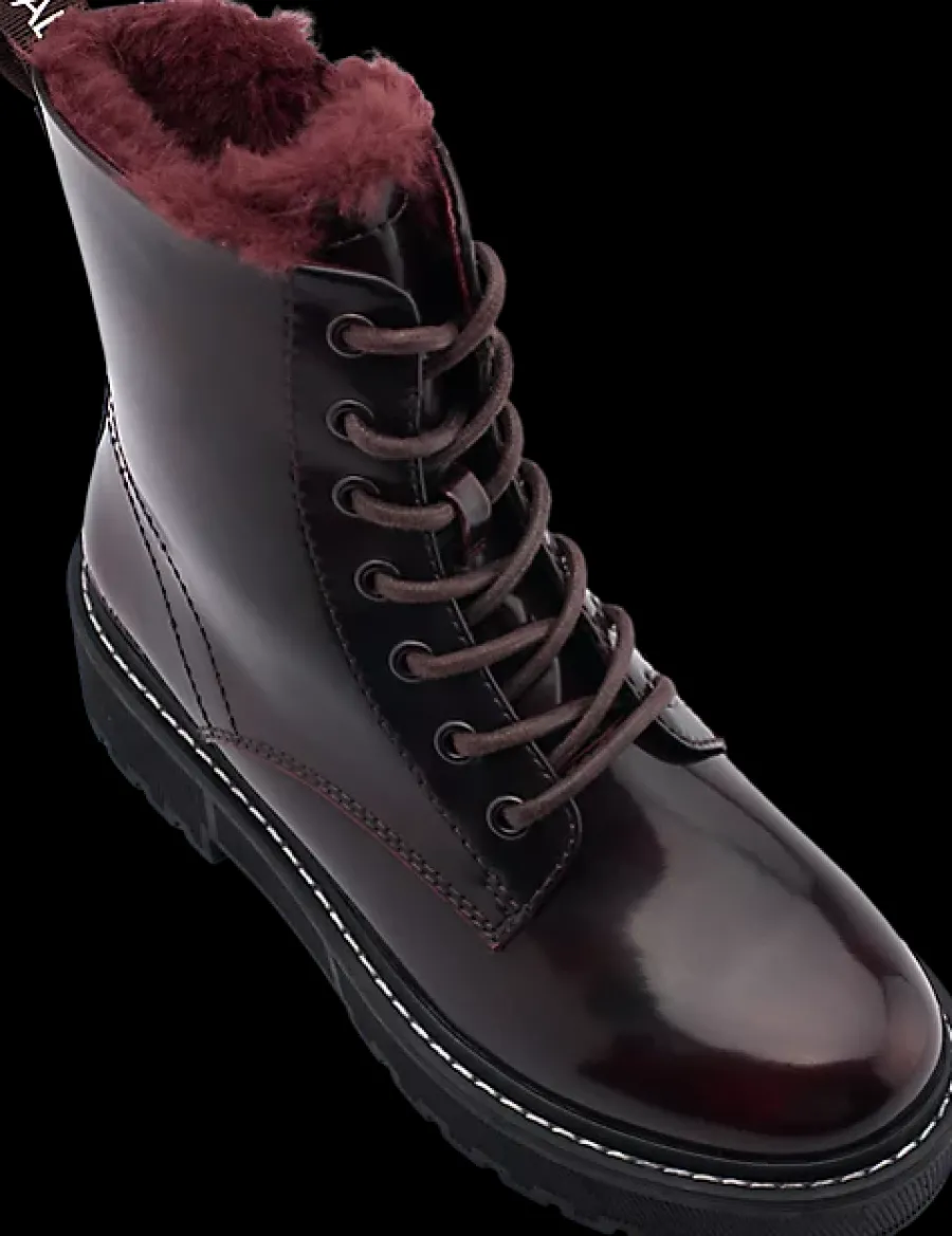 New bordowe ocieplane botki damskie Damskie Botki