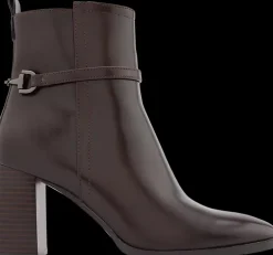 Discount brązowe botki damskie na obcasie Damskie Botki