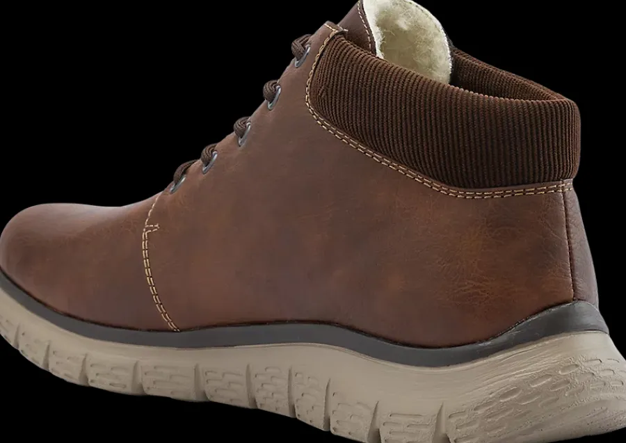 Outlet brązowe buty męskie za kostkę Męskie Kozaki