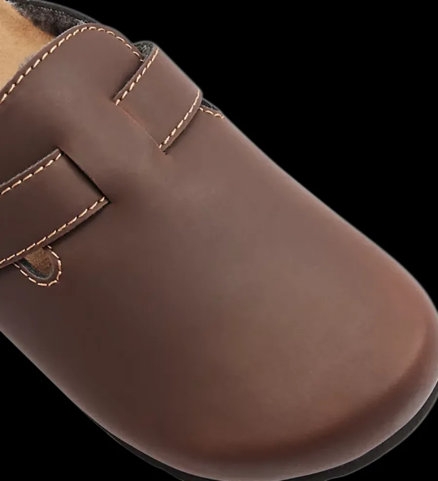 Clearance brązowe kapcie męskie Męskie Kapcie