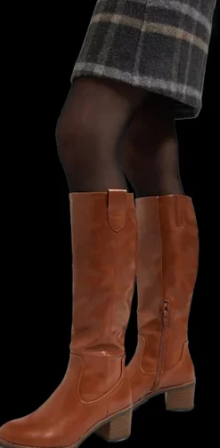 brązowe kozaki damskie na obcasie Damskie Kozaki