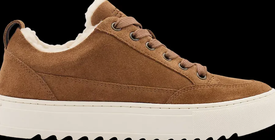 Sale brązowe ocieplane sneakersy damskie Damskie Sportowe
