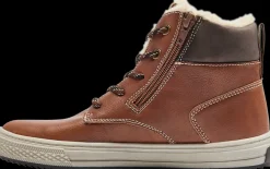 Outlet brązowe ocieplane sneakersy młodzieżowe Dzieci Kozaki|Sportowe