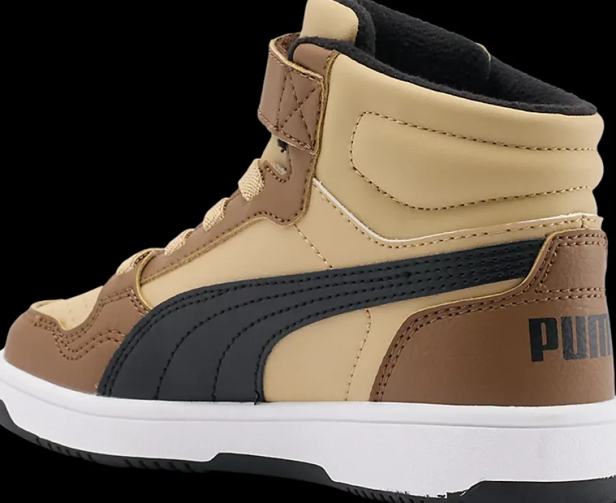 New brązowe ocieplane sneakersy chłopięce Reb-L Mid WTR AC Dzieci Kozaki|Sportowe