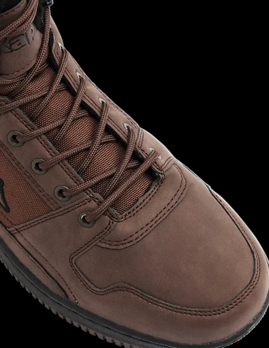 Outlet brązowe ocieplane sneakersy męskie za kostkę Męskie Kozaki|Markowe