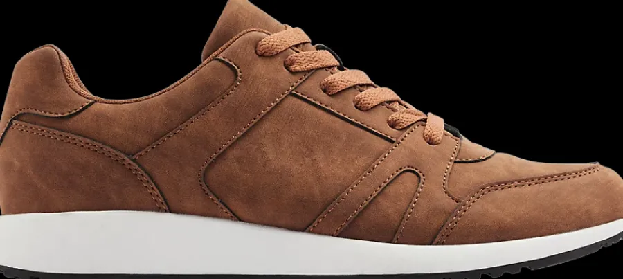 Outlet brązowe sneakersy męskie Męskie Sportowe|Casual