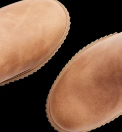 Sale ciemnobeżowe wysokie sztyblety dziecięce Dzieci Kozaki