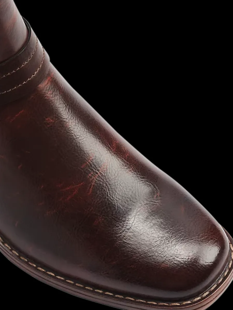 Clearance ciemnobrązowe buty męskie za kostkę Męskie Kozaki