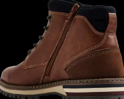 Clearance ciemnobrązowe skórzane buty męskie Męskie Kozaki