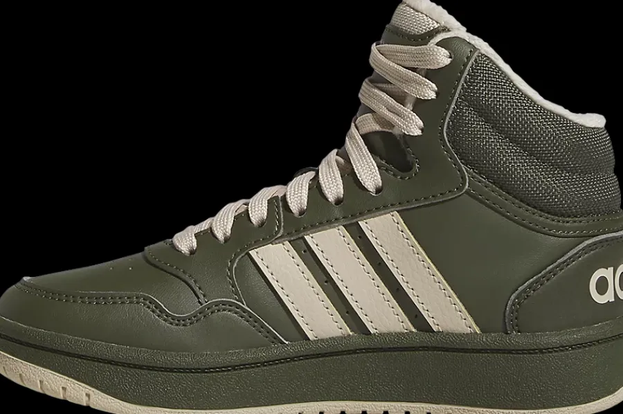 ciemnobrązowe sneakersy młodzieżowe Hoops Mid 3.0 Dzieci Sportowe