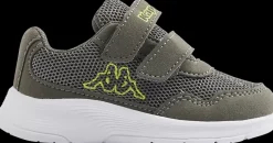 Online ciemnoszare markowe sneakersy dziecięce zapinane na rzepy Dzieci Sportowe