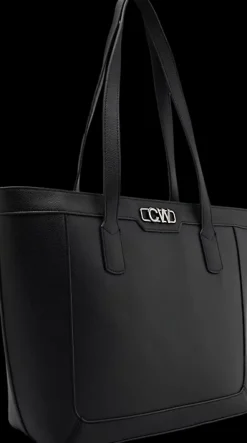 Online czarna torebka damska typu shopper Damskie Torby
